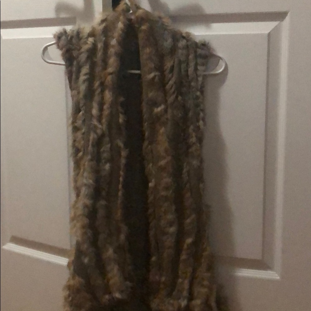 100 percent Real fur long vest